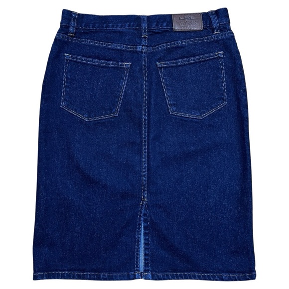 Lauren Ralph Lauren Dark Wash Denim Jeans Skirt in Sz 4 - Picture 2 of 10
